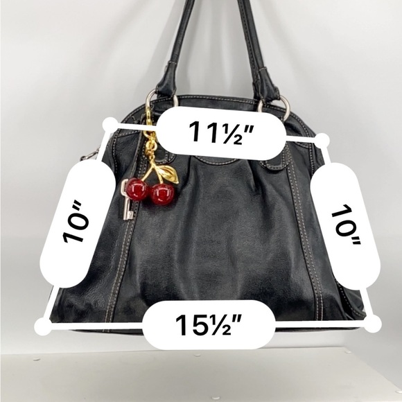 Fossil XL Black Leather Handbag - Picture 6 of 15